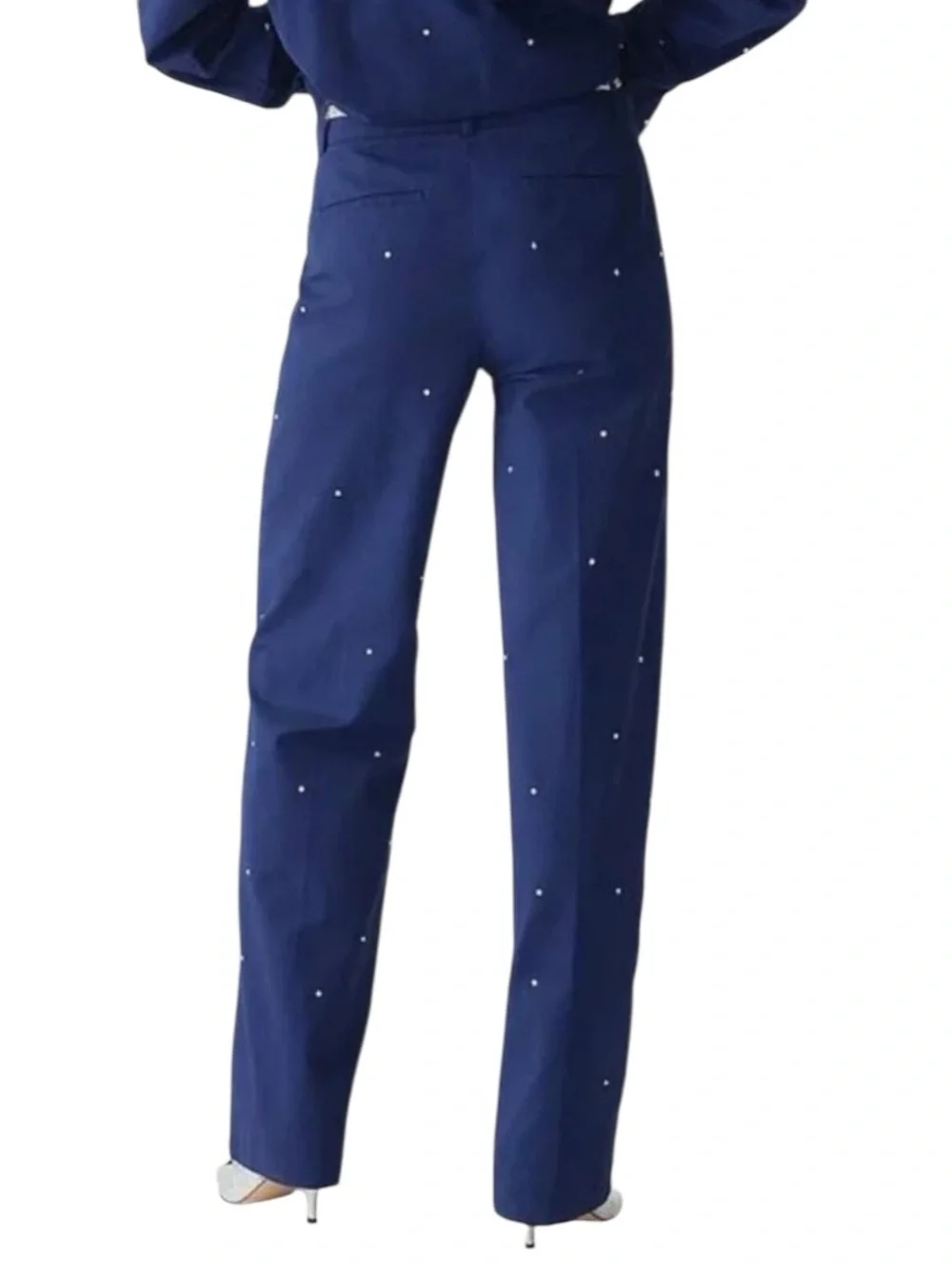 J. Crew Full Length “Sydney” Wide-Leg Chino Pants with Rhinestones NWT